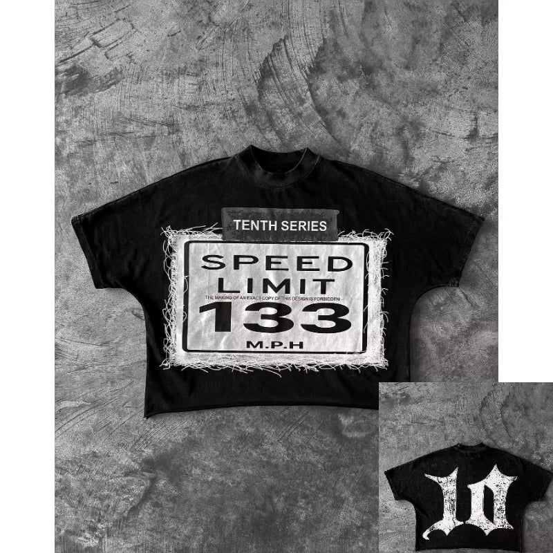 Y2K Clothing Men Women New Streetwear Clothing Harajuku Hip Hop Letter Character Graph Print T Shirt Gothic Cotton Short Sleeve