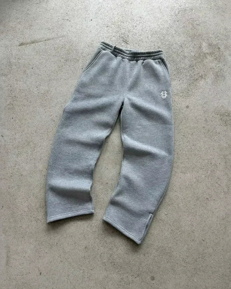 New Y2k personalized side stripe print drawstring straight pants man clothing sweatpants street trend loose couple casual pants